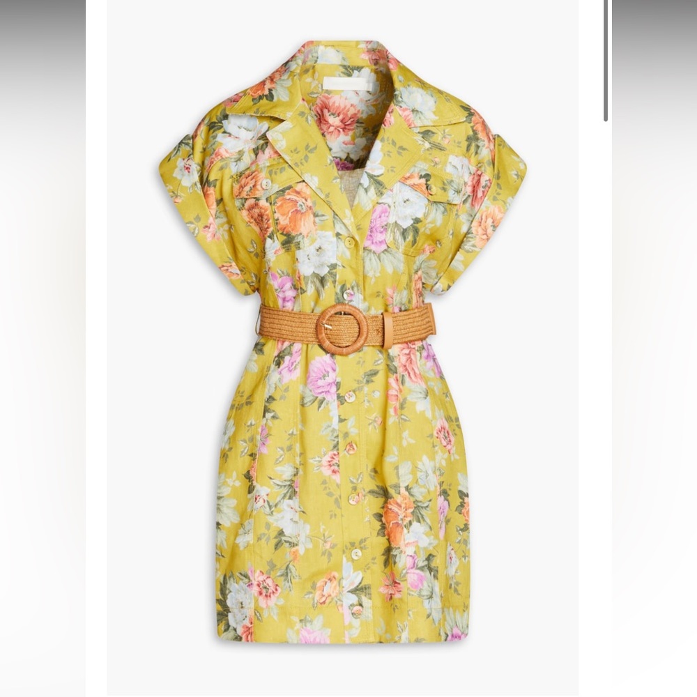 NWT ZIMMERMANN PATTIE CUFFED MINI DRESS